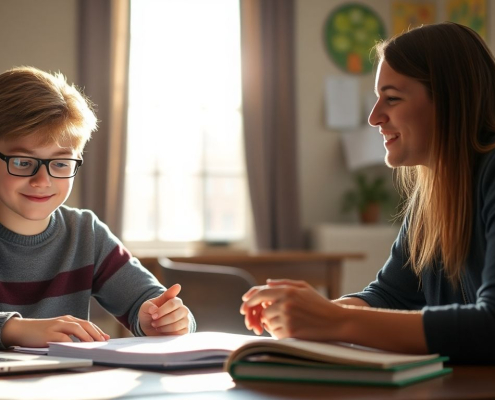 Student and tutor studying AP Physics 2 for exams.